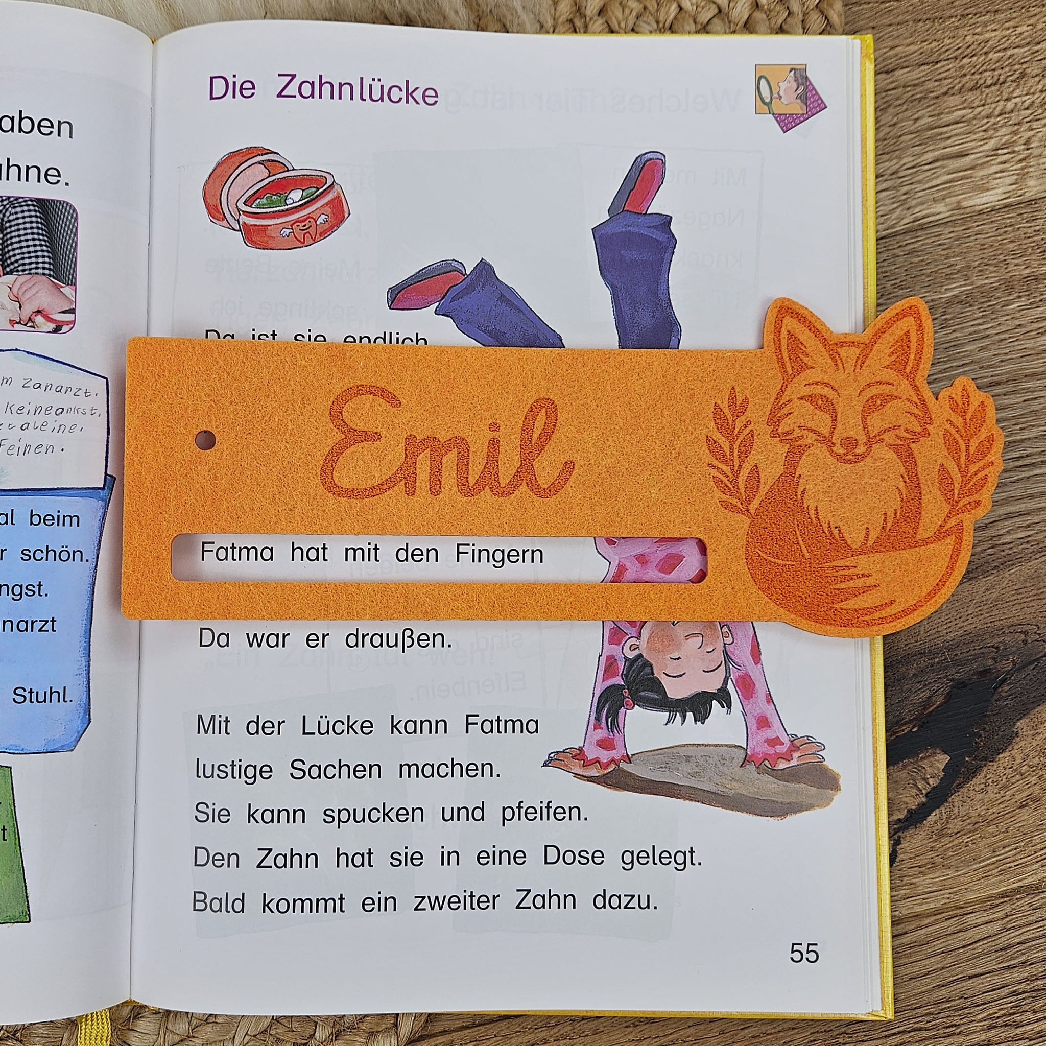 Personalisierte Lesehilfe "Fuchs" für Leseanfänger zum Schulstart, Einschulung, Schultüte, Schulanfang Grundschule
