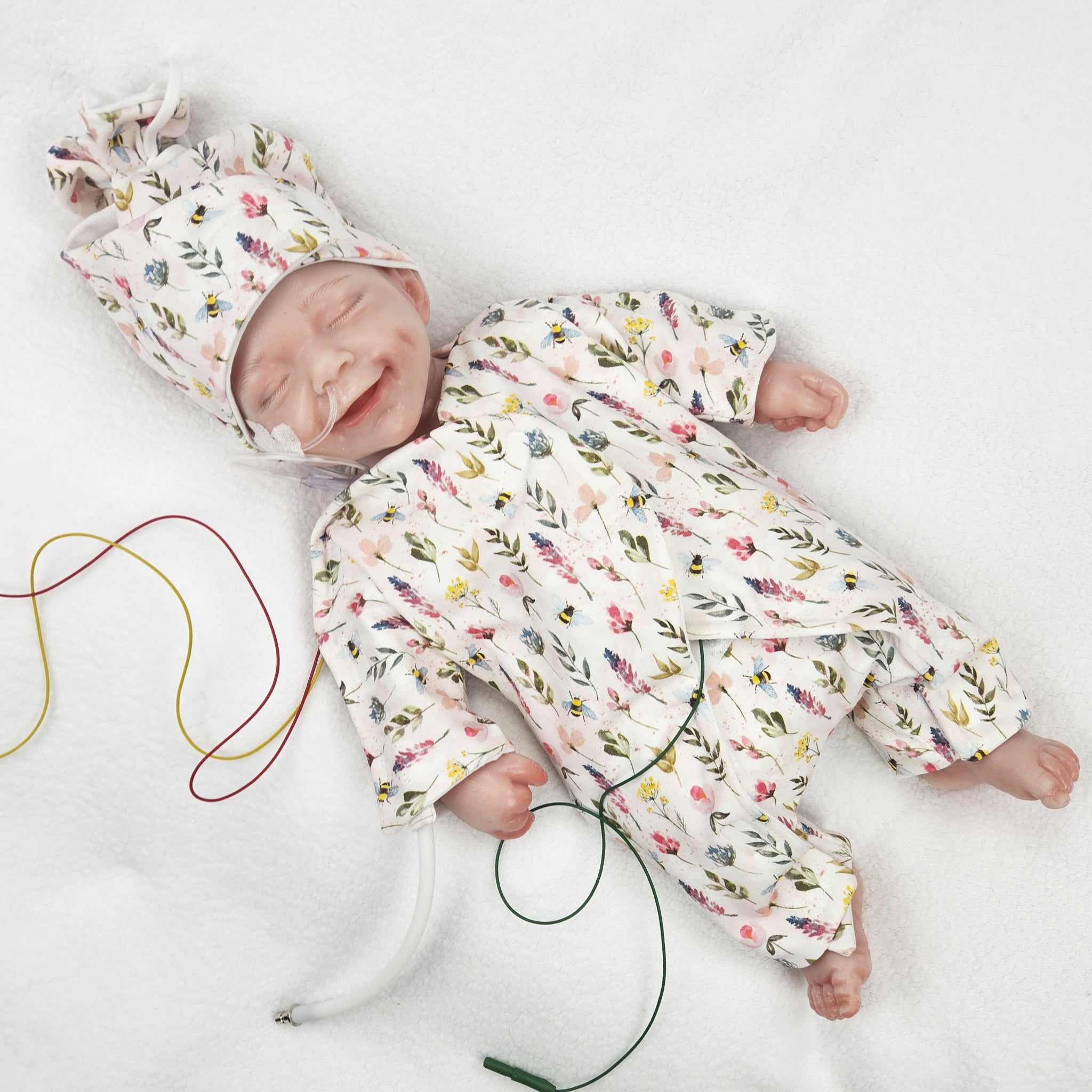 Adaptiver Frühchen Strampler "Blumenwiese"