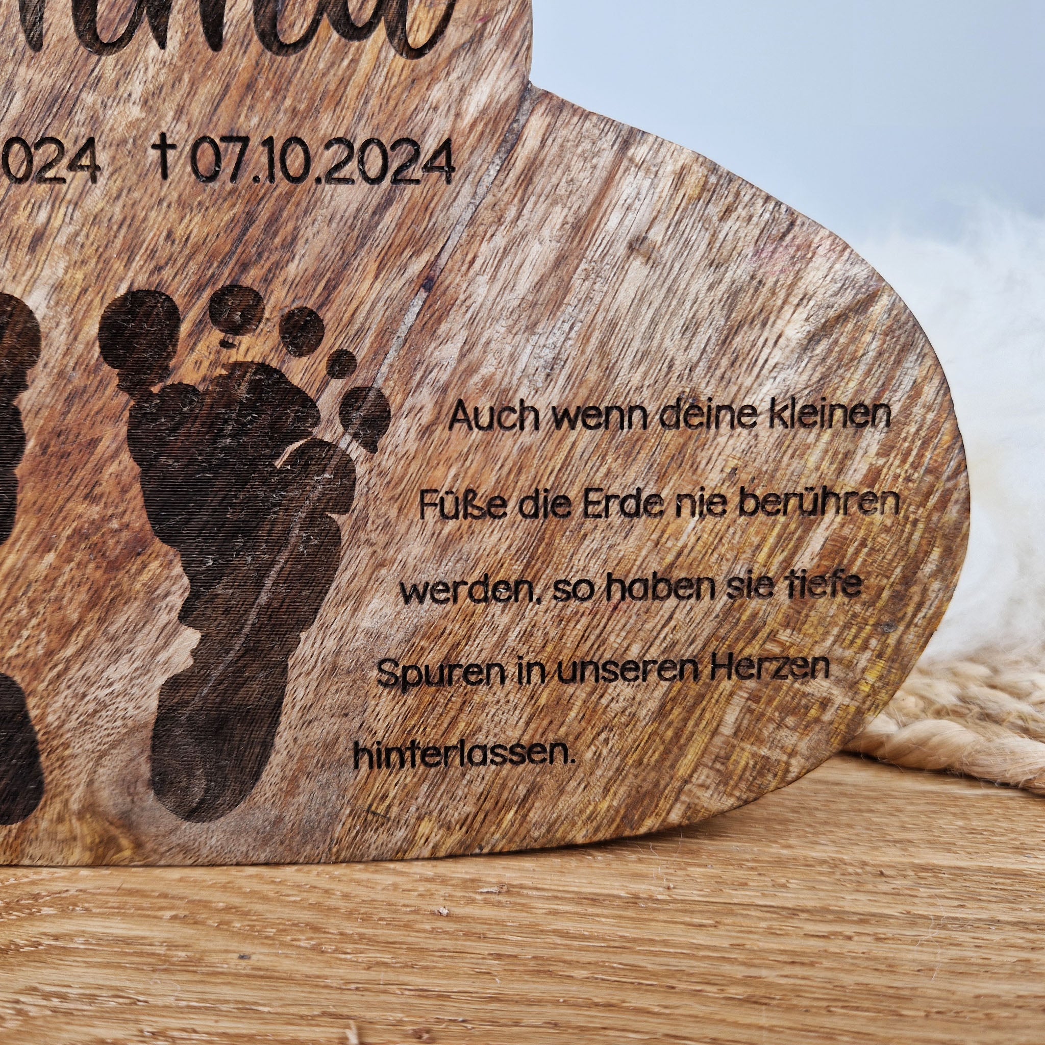 Großes, personalisiertes Holz Herz, Sternenkind Geschenk, Kondolenz, Anteilnahme, personalisiertes Geschenk, Erinnerung, Frühchen, Frühgeburt (Kopie)