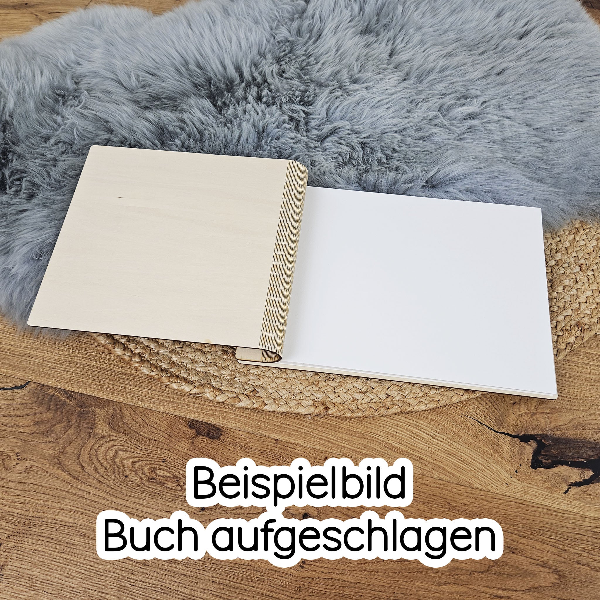 Personalisiertes Holz-Gästebuch Geburtstag, Farbwahl, Motiv &quot;geschriebene Zahl&quot;, Holzbuch
