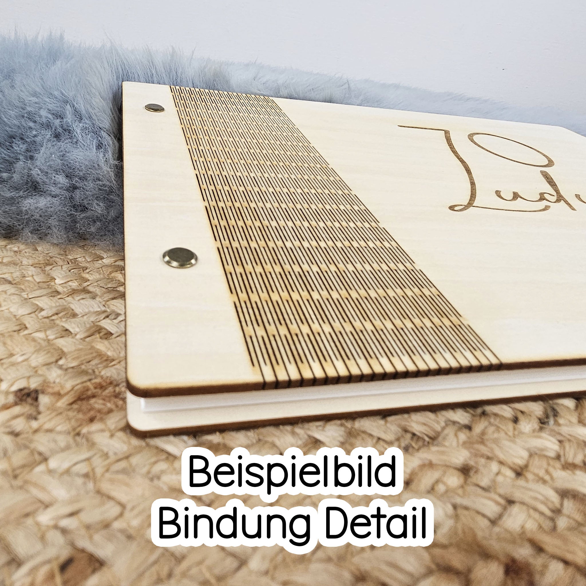 Personalisiertes Holz-Gästebuch Geburtstag, Farbwahl, Motiv &quot;geschriebene Zahl&quot;, Holzbuch