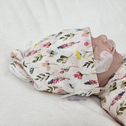 Adaptives Frühchen Shirt/Bodywrap &quot;Blumenwiese&quot;