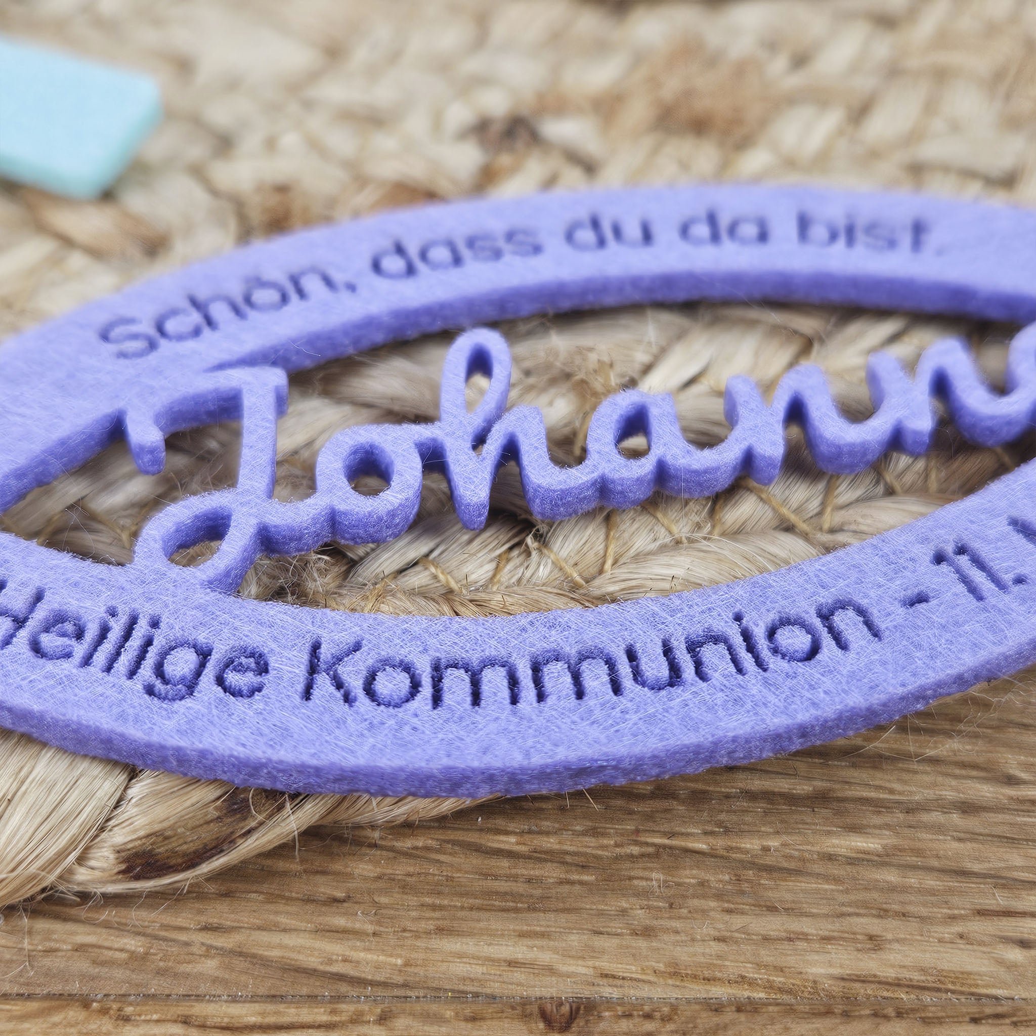 Personalisierte Tischdeko &quot;große Fische&quot; Pastellfarben für Kommunion, Taufe, Konfirmation, Segnung