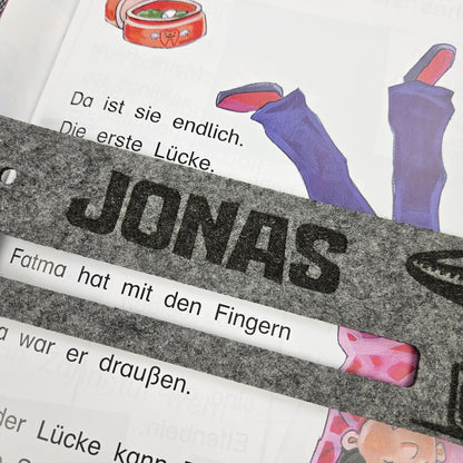 Personalisierte Lesehilfe &quot;Dinosaurier&quot; für Leseanfänger zum Schulstart, Einschulung, Schultüte, Schulanfang Grundschule