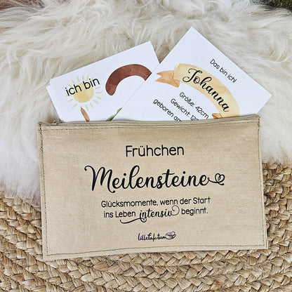 Personalisierte Meilensteine für Frühchen, Karten-Set