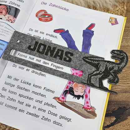Personalisierte Lesehilfe &quot;Dinosaurier&quot; für Leseanfänger zum Schulstart, Einschulung, Schultüte, Schulanfang Grundschule