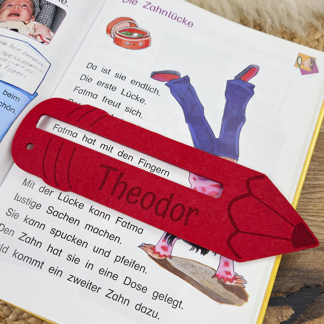 Personalisierte Lesehilfe &quot;Buntstift&quot; für Leseanfänger zum Schulstart, Einschulung, Schultüte, Schulanfang Grundschule