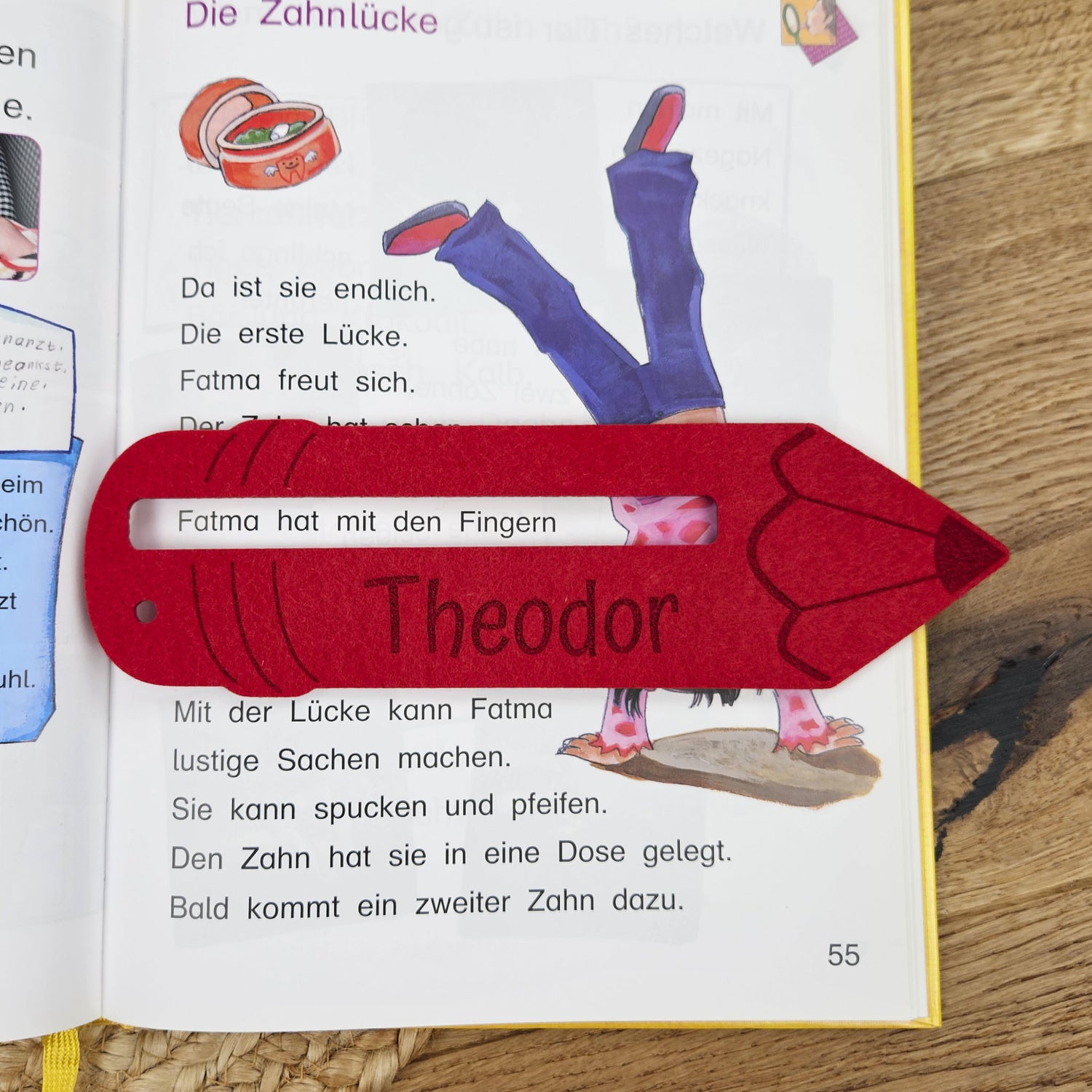 Personalisierte Lesehilfe &quot;Buntstift&quot; für Leseanfänger zum Schulstart, Einschulung, Schultüte, Schulanfang Grundschule
