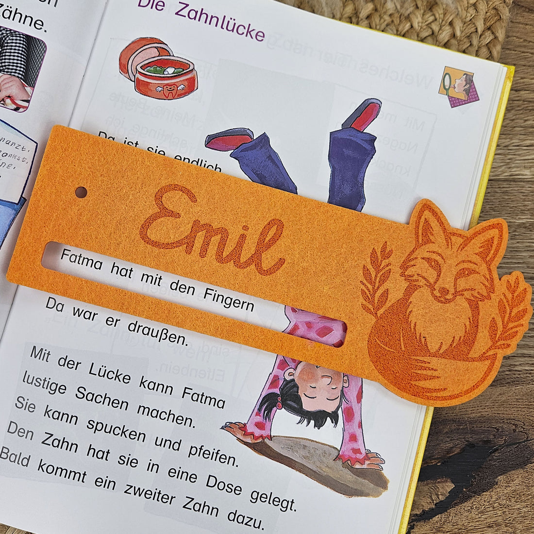 Personalisierte Lesehilfe &quot;Fuchs&quot; für Leseanfänger zum Schulstart, Einschulung, Schultüte, Schulanfang Grundschule