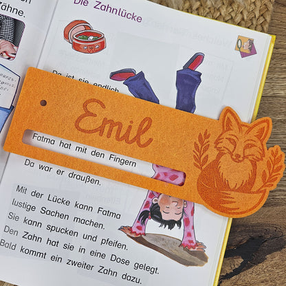 Personalisierte Lesehilfe &quot;Fuchs&quot; für Leseanfänger zum Schulstart, Einschulung, Schultüte, Schulanfang Grundschule