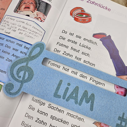 Personalisierte Lesehilfe &quot;Musik&quot; für Leseanfänger zum Schulstart, Einschulung, Schultüte, Schulanfang Grundschule