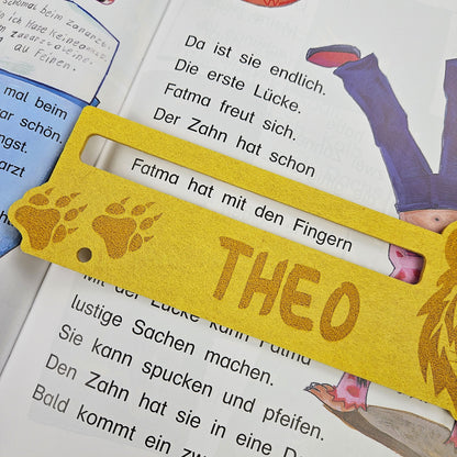 Personalisierte Lesehilfe &quot;Tiger&quot; für Leseanfänger zum Schulstart, Einschulung, Schultüte, Schulanfang Grundschule
