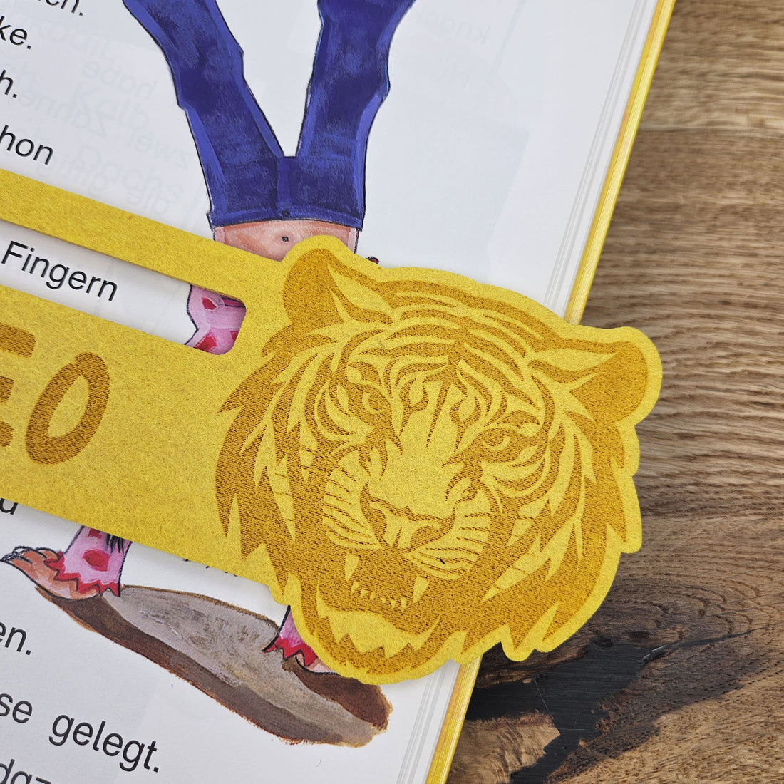 Personalisierte Lesehilfe &quot;Tiger&quot; für Leseanfänger zum Schulstart, Einschulung, Schultüte, Schulanfang Grundschule