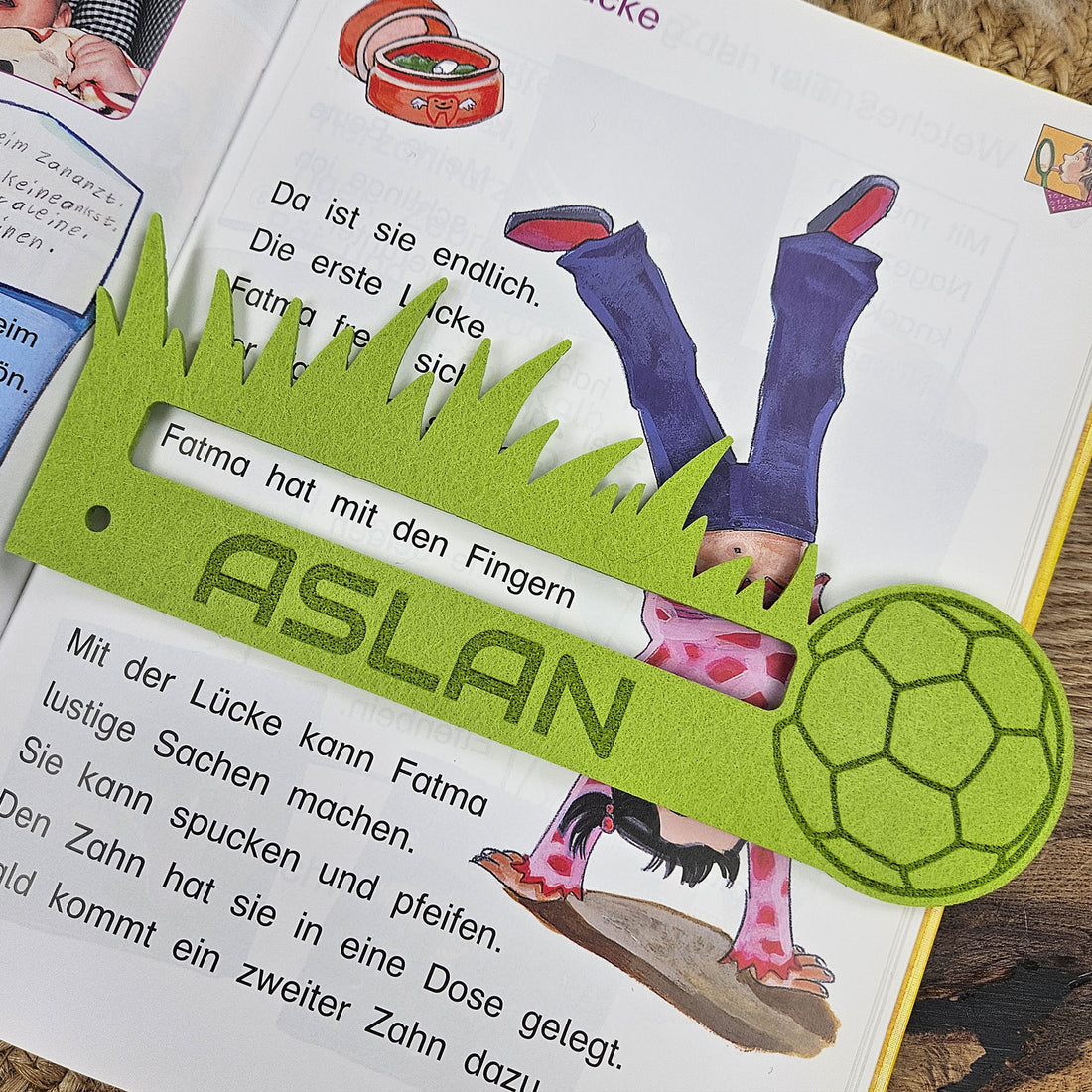 Personalisierte Lesehilfe &quot;Fußball&quot; für Leseanfänger zum Schulstart, Einschulung, Schultüte, Schulanfang Grundschule