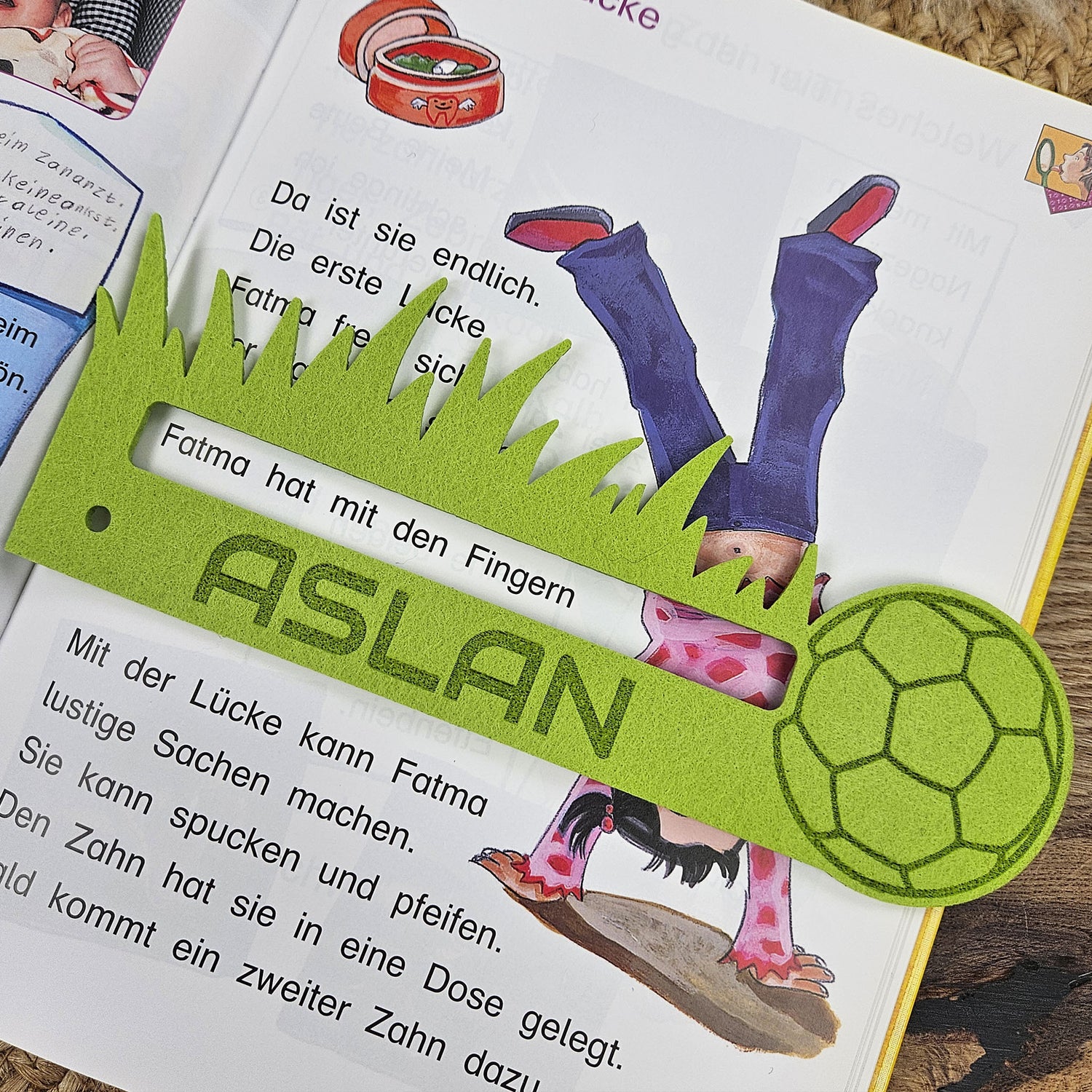 Personalisierte Lesehilfe &quot;Fußball&quot; für Leseanfänger zum Schulstart, Einschulung, Schultüte, Schulanfang Grundschule