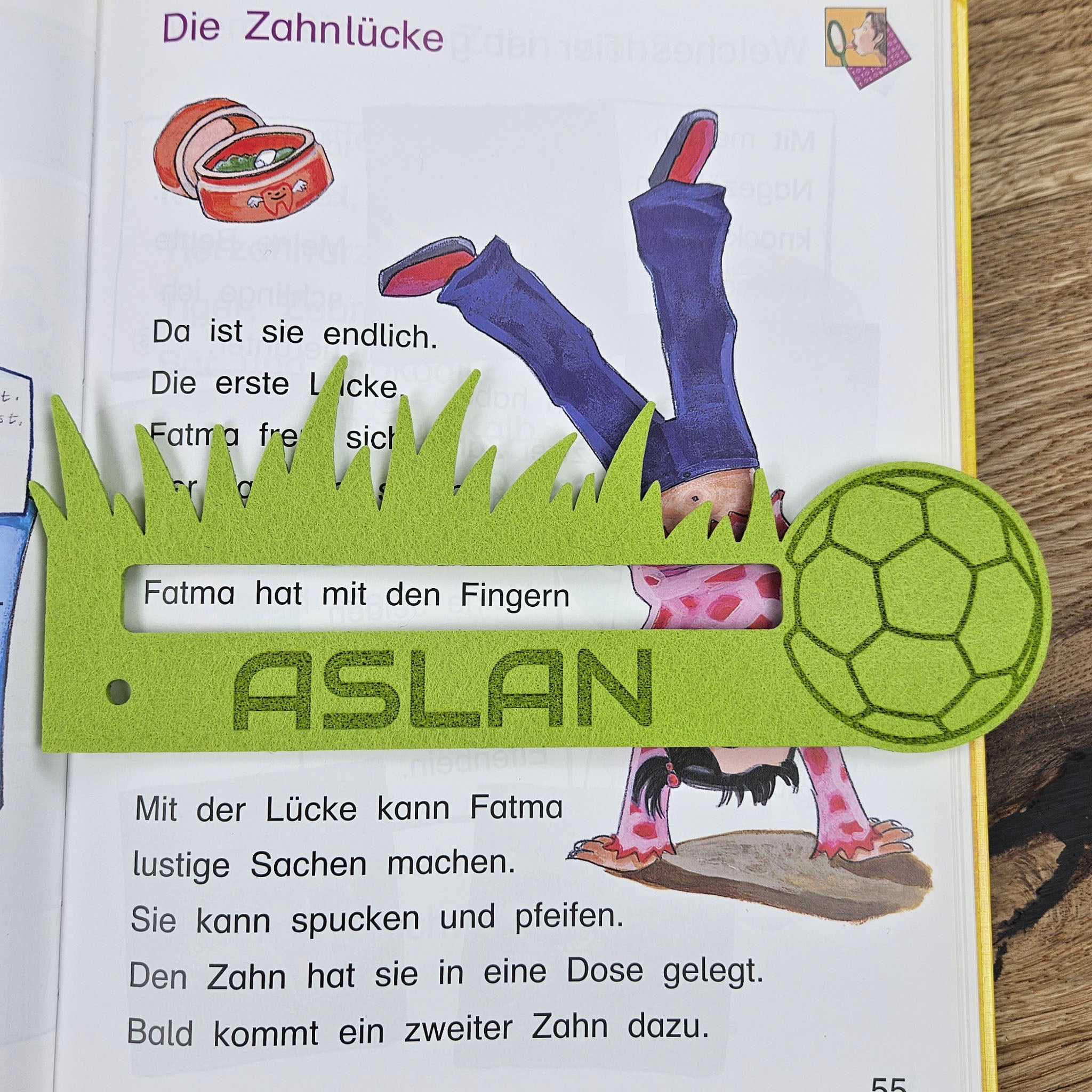 Personalisierte Lesehilfe &quot;Fußball&quot; für Leseanfänger zum Schulstart, Einschulung, Schultüte, Schulanfang Grundschule