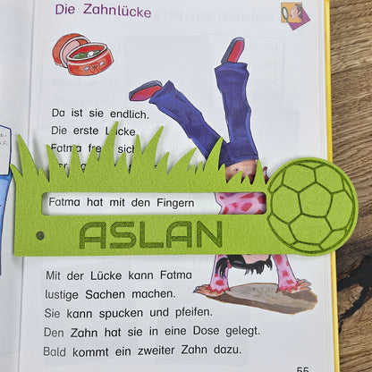 Personalisierte Lesehilfe &quot;Fußball&quot; für Leseanfänger zum Schulstart, Einschulung, Schultüte, Schulanfang Grundschule