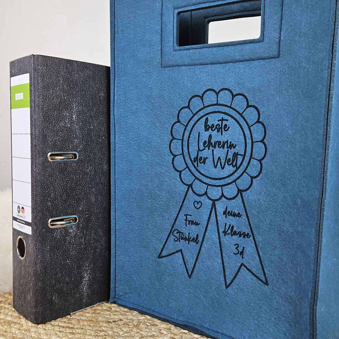XL Lehrertasche mit Holzboden, Abschiedsgeschenk Lehrerin, Geschenk Lehrerin, personalisierte Geschenke Lehrerin
