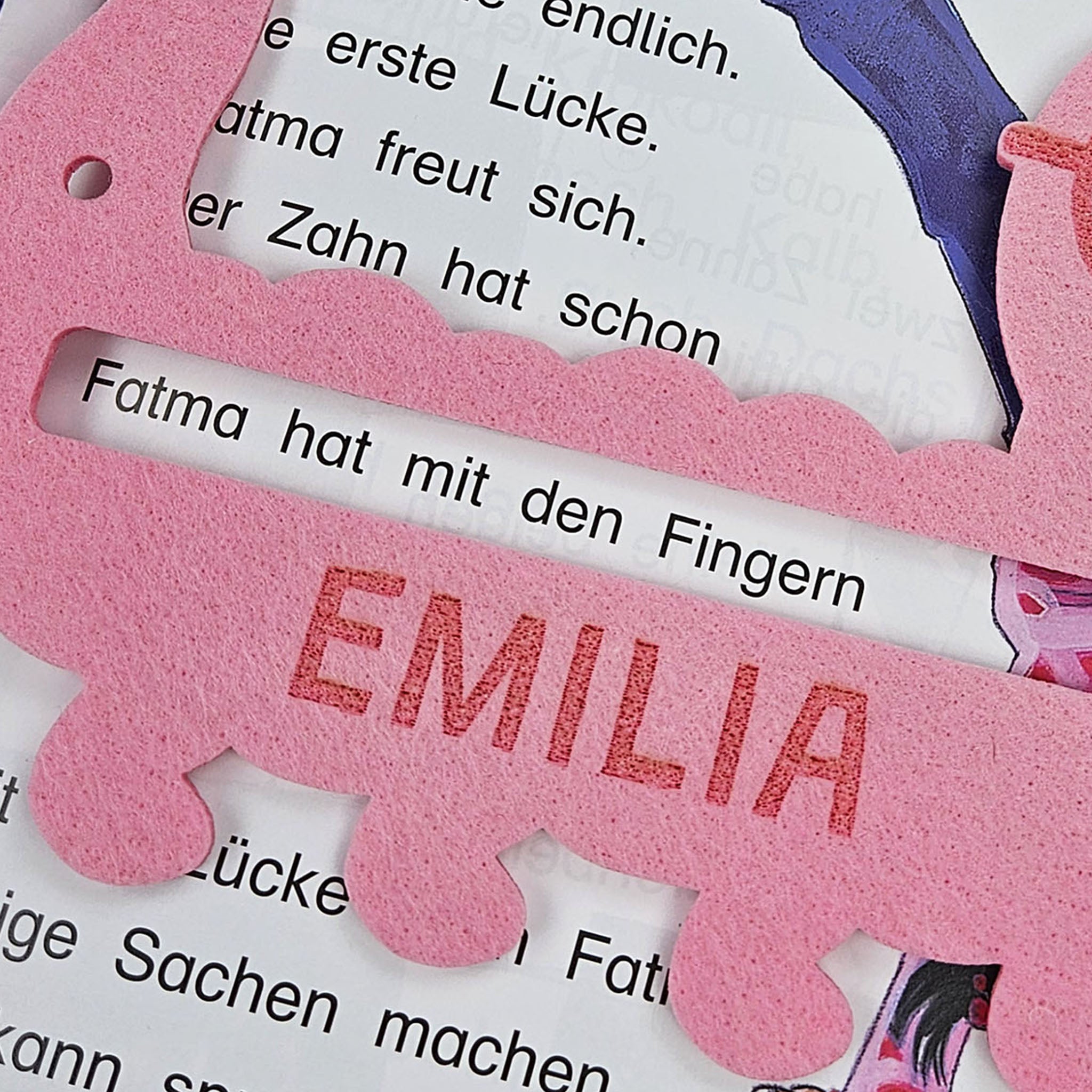 Personalisierte Lesehilfe &quot;Bücherwurm&quot; für Leseanfänger zum Schulstart, Einschulung, Schultüte, Schulanfang Grundschule