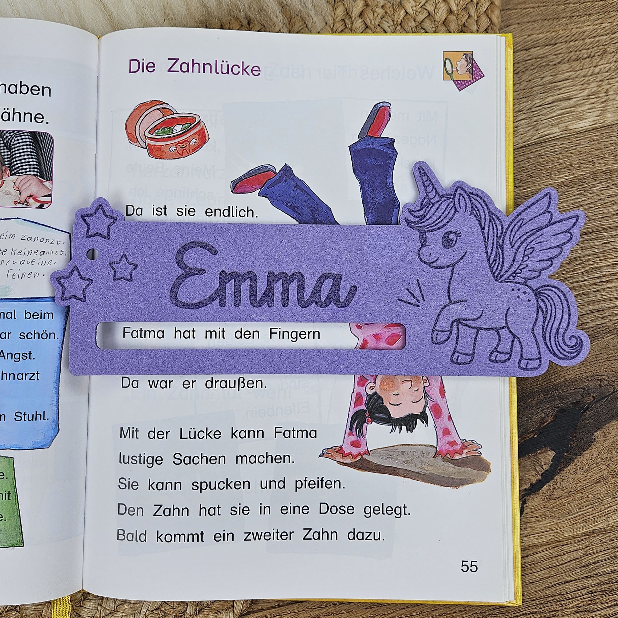 Personalisierte Lesehilfe &quot;Einhorn/Pegasus/Alihorn&quot; für Leseanfänger zum Schulstart, Einschulung, Schultüte, Schulanfang Grundschule