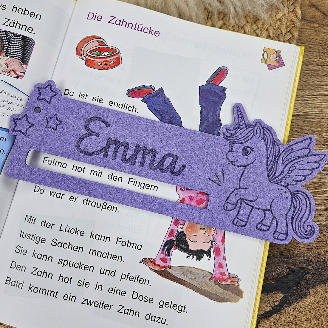 Personalisierte Lesehilfe &quot;Einhorn/Pegasus/Alihorn&quot; für Leseanfänger zum Schulstart, Einschulung, Schultüte, Schulanfang Grundschule