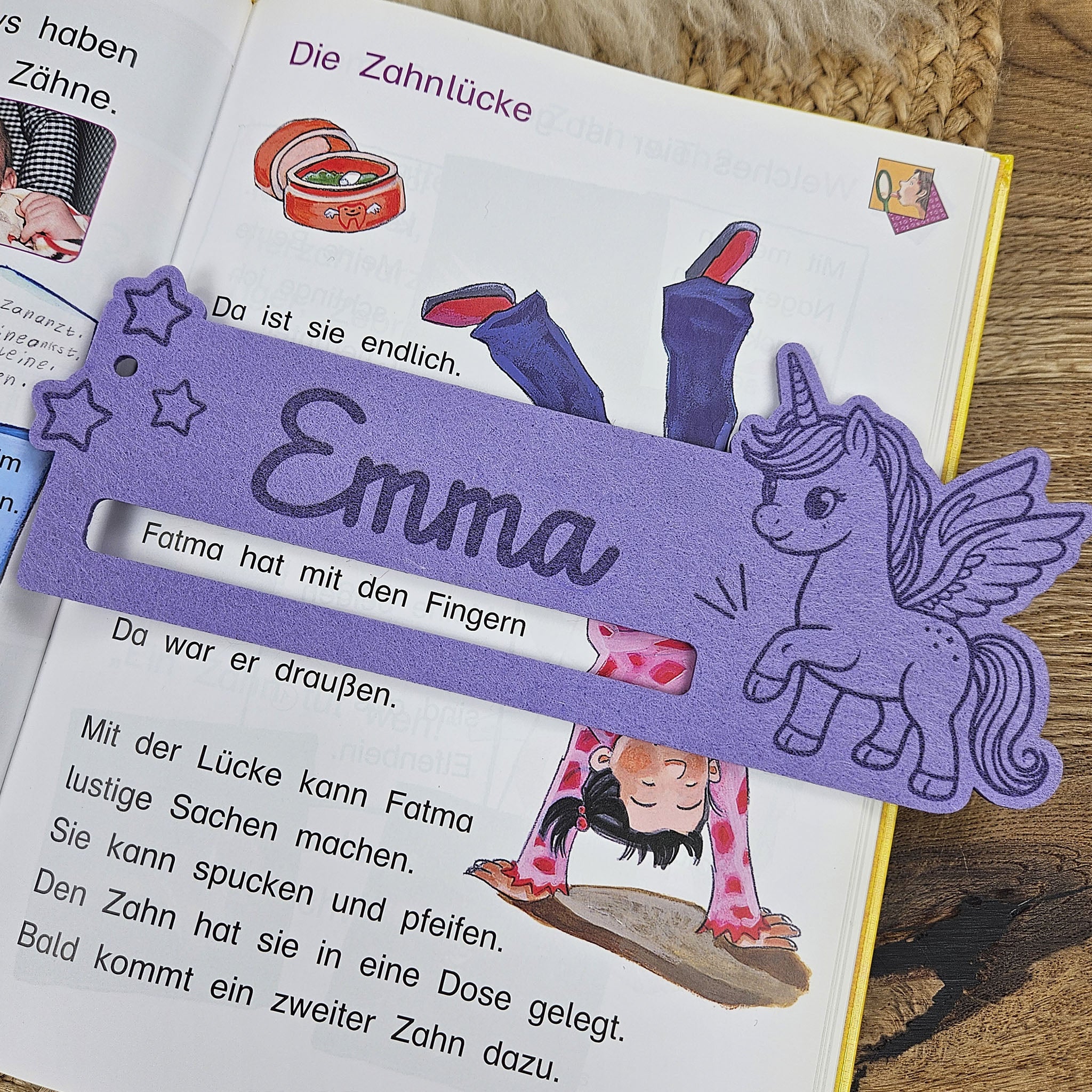 Personalisierte Lesehilfe &quot;Einhorn/Pegasus/Alihorn&quot; für Leseanfänger zum Schulstart, Einschulung, Schultüte, Schulanfang Grundschule