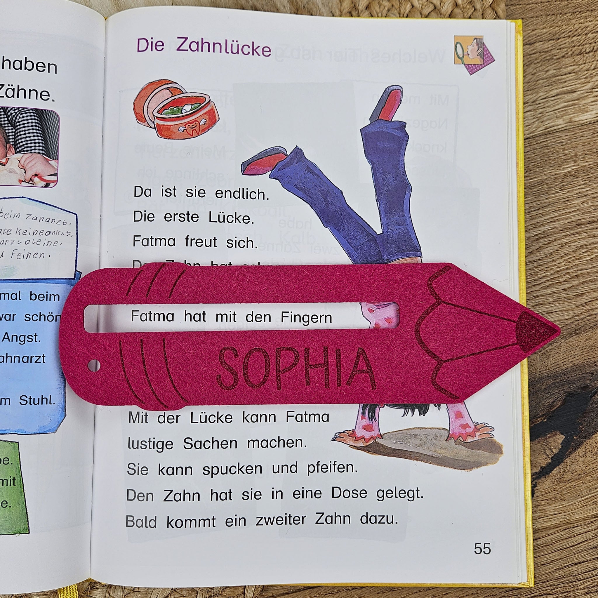 Personalisierte Lesehilfe &quot;Buntstift&quot; für Leseanfänger zum Schulstart, Einschulung, Schultüte, Schulanfang Grundschule