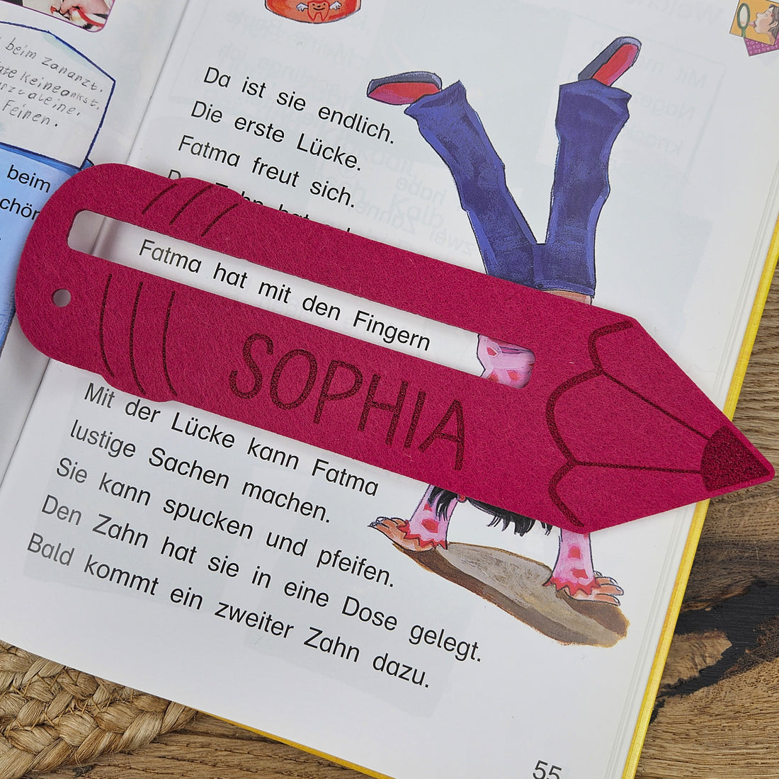 Personalisierte Lesehilfe &quot;Buntstift&quot; für Leseanfänger zum Schulstart, Einschulung, Schultüte, Schulanfang Grundschule