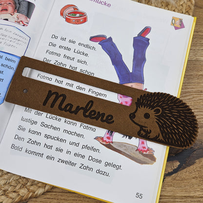 Personalisierte Lesehilfe &quot;Igel&quot; für Leseanfänger zum Schulstart, Einschulung, Schultüte, Schulanfang Grundschule