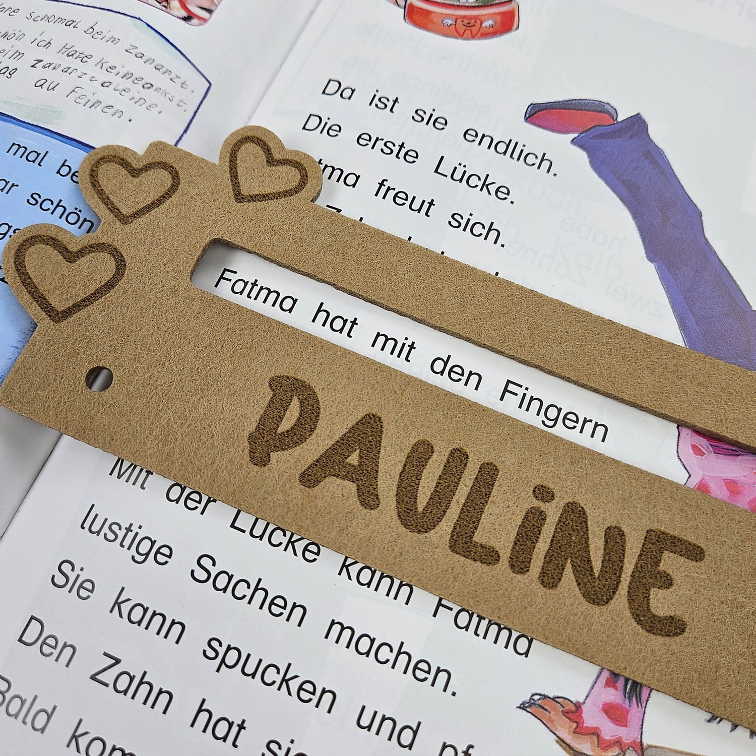Personalisierte Lesehilfe &quot;Rehkitz&quot; für Leseanfänger zum Schulstart, Einschulung, Schultüte, Schulanfang Grundschule