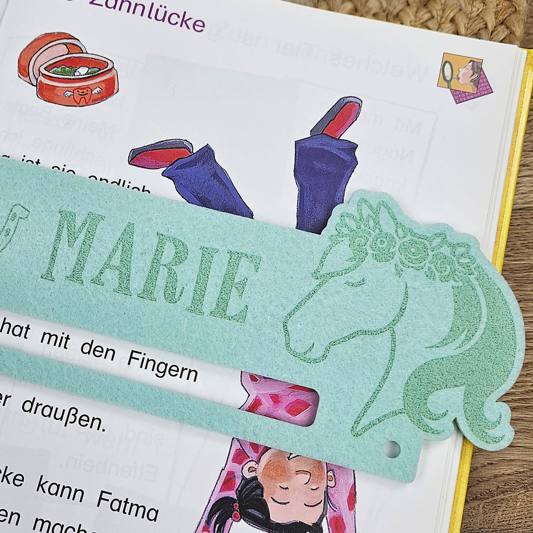 Personalisierte Lesehilfe &quot;Pferd&quot; für Leseanfänger zum Schulstart, Einschulung, Schultüte, Schulanfang Grundschule