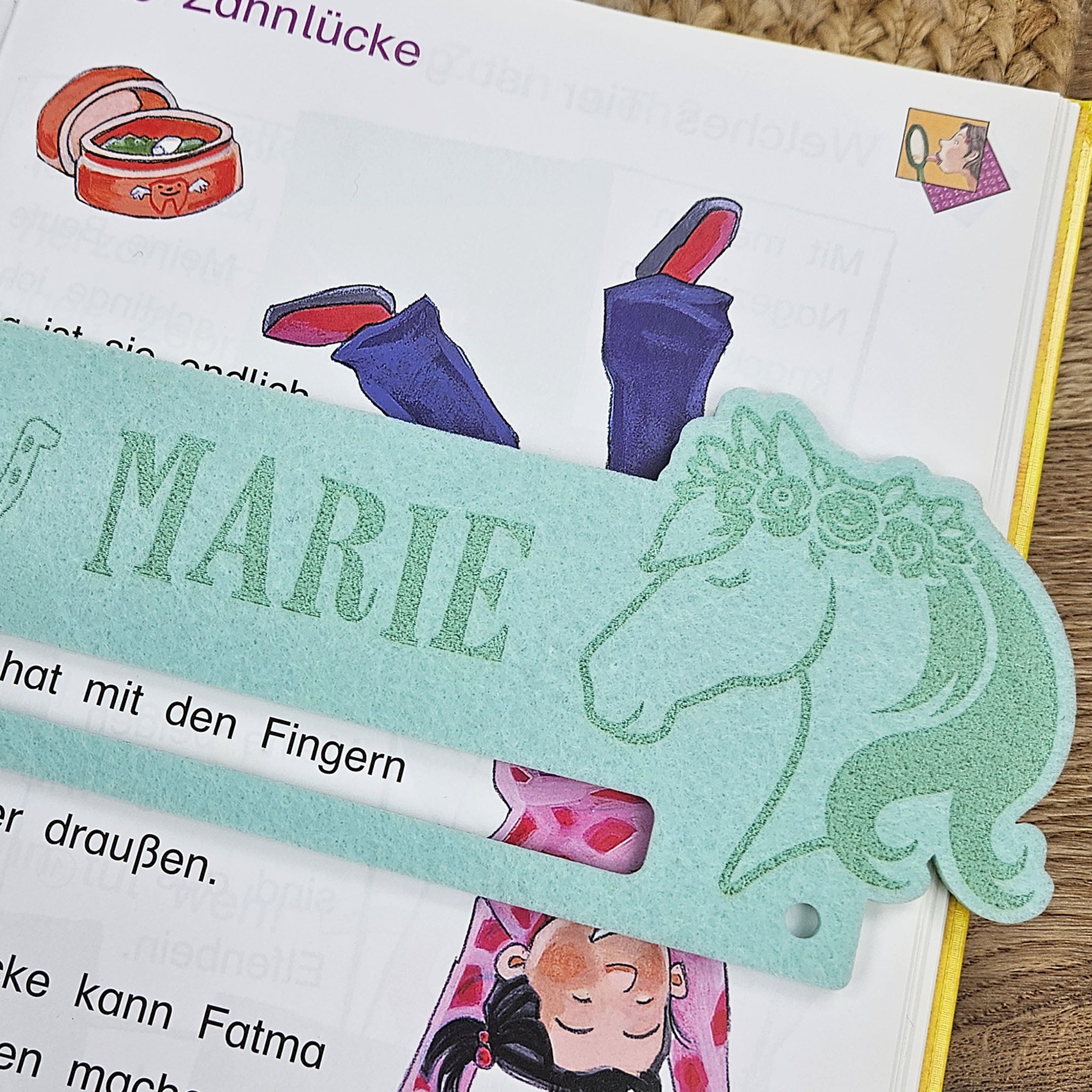 Personalisierte Lesehilfe &quot;Pferd&quot; für Leseanfänger zum Schulstart, Einschulung, Schultüte, Schulanfang Grundschule