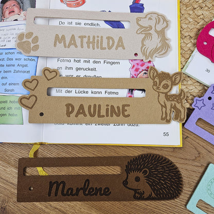 Personalisierte Lesehilfe &quot;Bücherwurm&quot; für Leseanfänger zum Schulstart, Einschulung, Schultüte, Schulanfang Grundschule