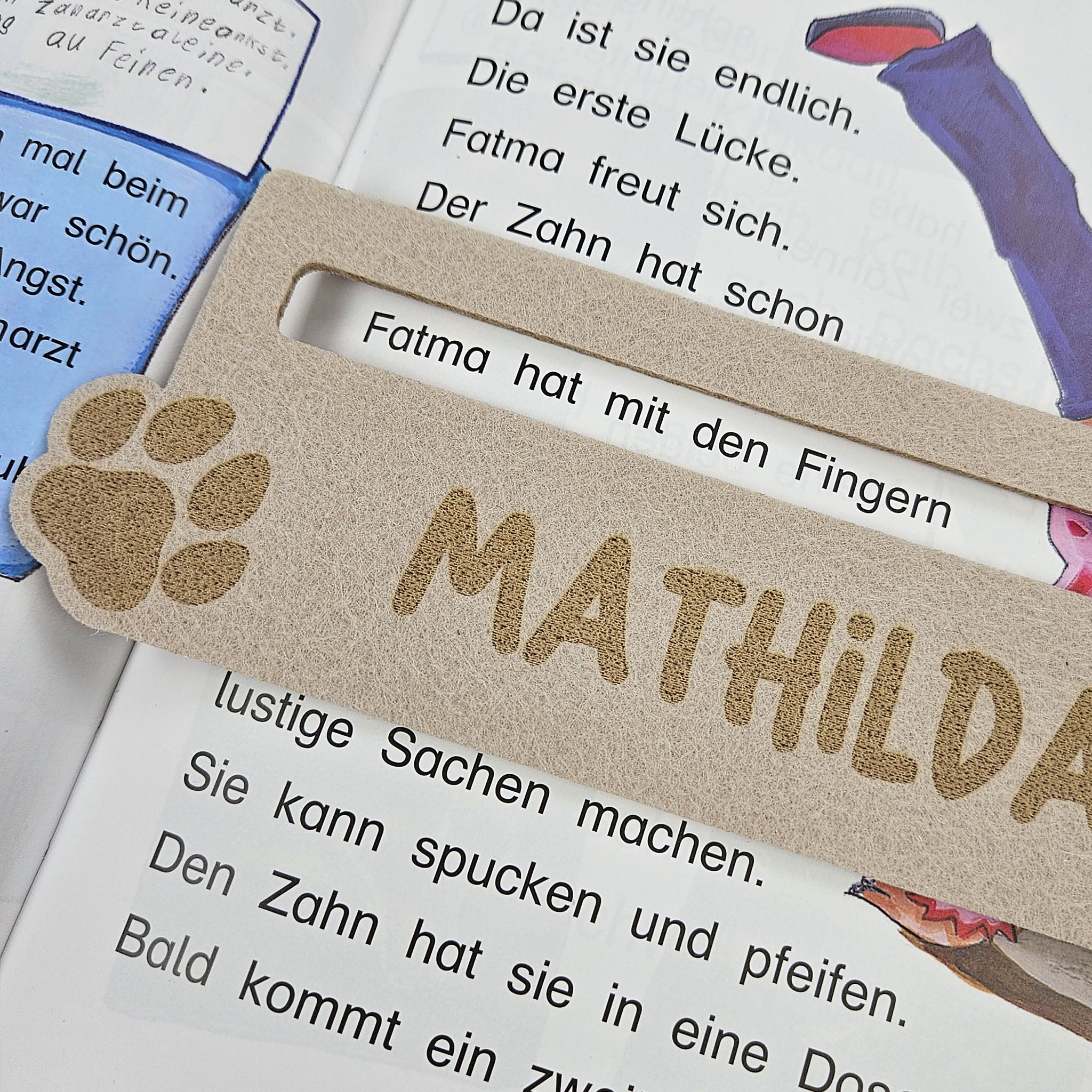 Personalisierte Lesehilfe &quot;Hund&quot; für Leseanfänger zum Schulstart, Einschulung, Schultüte, Schulanfang Grundschule