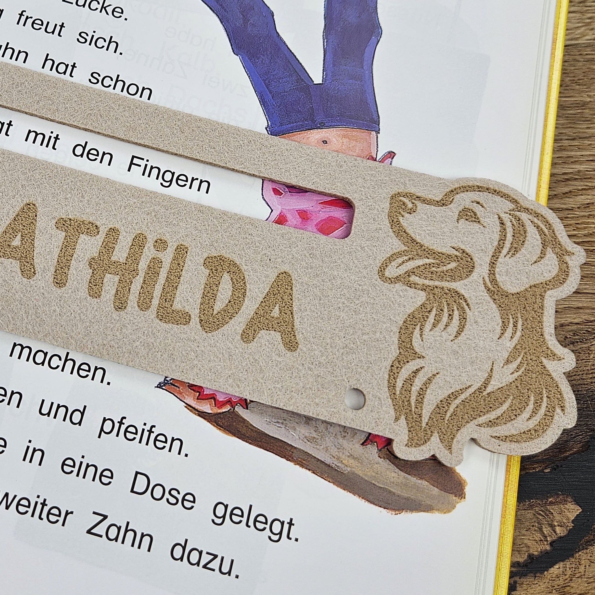 Personalisierte Lesehilfe &quot;Hund&quot; für Leseanfänger zum Schulstart, Einschulung, Schultüte, Schulanfang Grundschule