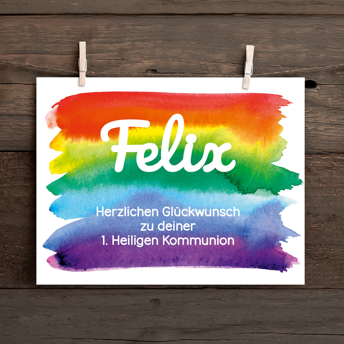 Personalisierte Karte Kommunion/ Konfirmation/ Taufe, Personalisierte Glückwunschkarte Kommunion mit Wunschtext