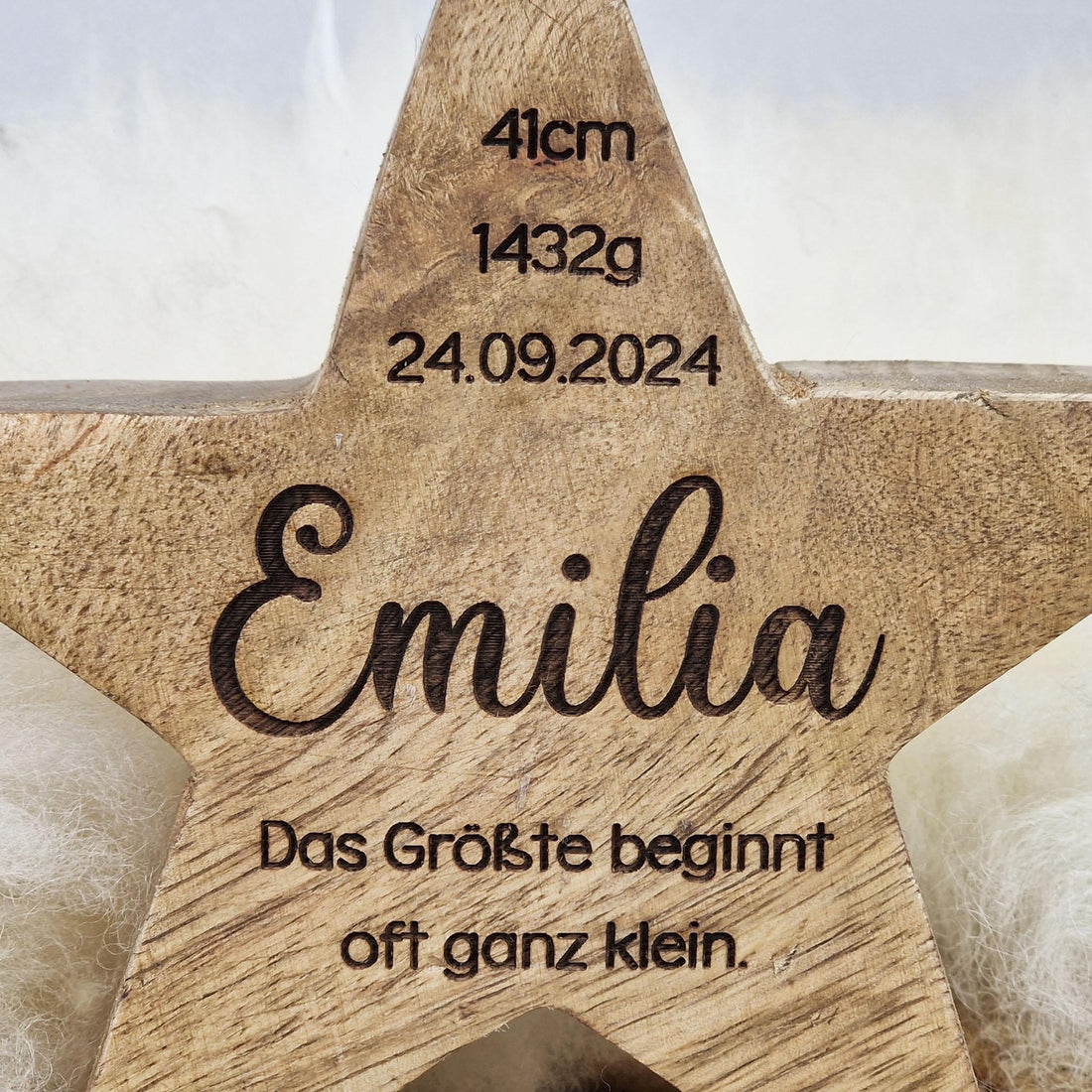 Personalisierter Holz Stern, Geschenk zur Geburt, Babygeschenk, personalisiertes Geschenk, Taufe, Erinnerung, Frühchen, Frühgeburt