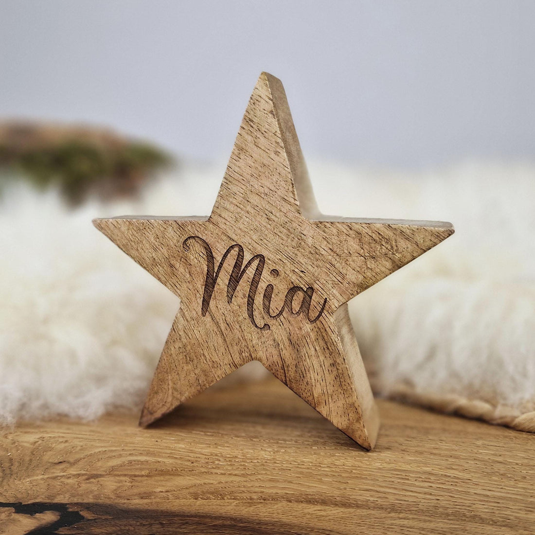 Personalisierter Namensstern, Holz Stern, Geschenk zur Geburt, Babygeschenk, personalisiertes Geschenk, Taufe, Geburtsgeschenk, Geburtstag