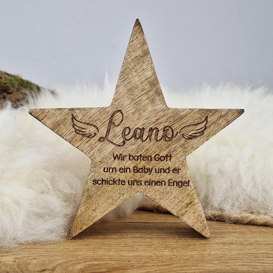 Personalisierter Holz Stern, Sternenkind Geschenk, Kondolenz, Anteilnahme, personalisiertes Geschenk,  Erinnerung, Frühchen, Frühgeburt