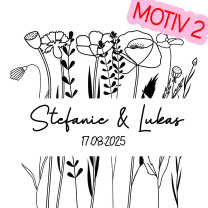 Personalisiertes Holz-Gästebuch Hochzeit mit Wunschmotiv, Farbe walnuss, Hochzeitsgästebuch, Holzbuch